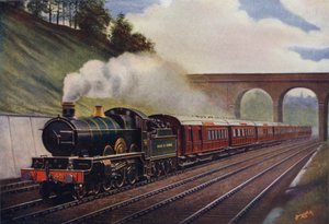 El Cornish Riviera Express, de Londres a Plymouth (225 34 millas) sin una parada intermedia, Gran Ferrocarril del Oeste de English School